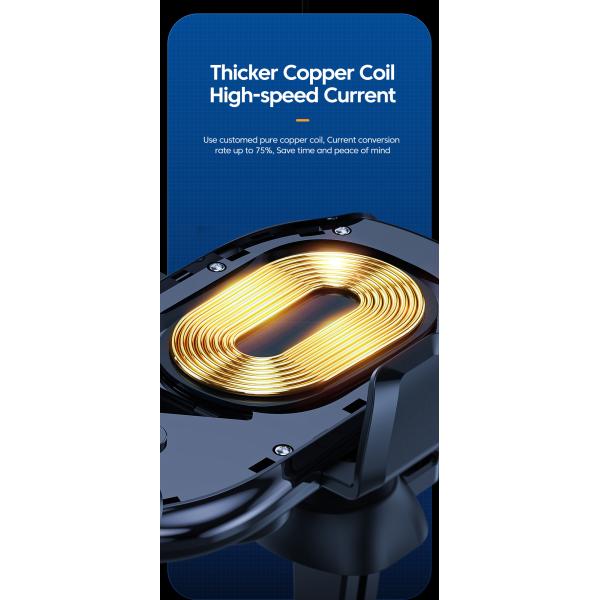 Essager 2022 Premium Air Vent Infrared Control Cell Phone Holder Fast Charging Mount 15W Qi Wireless Charging Holder For Car