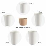 Light Weight Sleeve Flexo Printing For Coffee Cup Kraft Paper Packaging Box