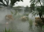 Small Smoking Gas Mist Fog Water Fountain , Stainless Steel Floor Mist Fountain