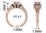 Round Brilliant Cut 18K Rose Gold Ring Illusion Setting Type GIA certificate ODM