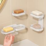 Drill-Free Plastic Shower Caddy Adhesive Shower Organizer for Bathroom and