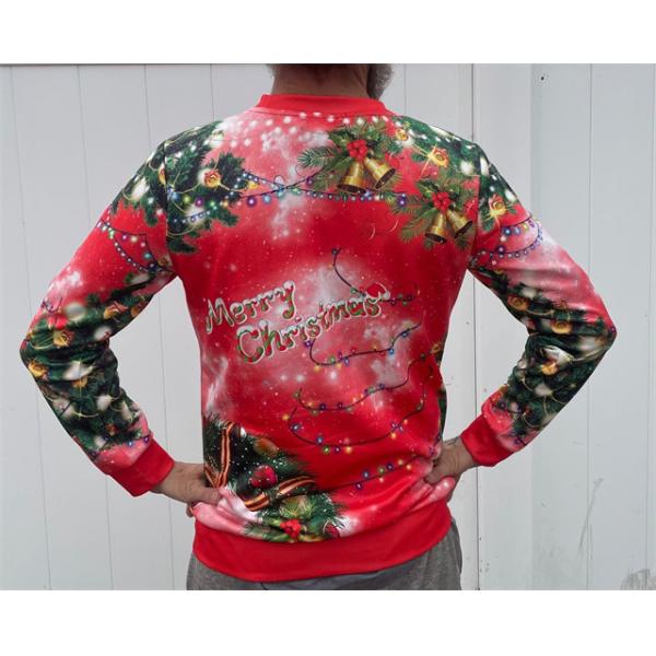 Unisex Ugly Christmas Sweater 3D Printed Funny Graphic Long Sleeve T-Shirt Crewneck Sweatshirts