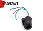 Round 3 Way Vehicle Wiring Harness Alternator Connector For Toyota Black Color