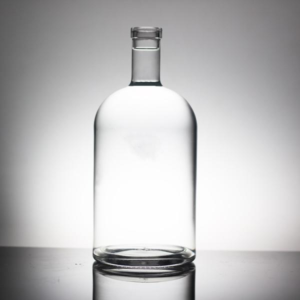 375ml Custom Logo Engraved Tear Drop Shaped Gin Rum Glass Bottle With Corks for Liquor