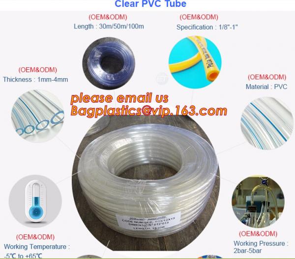 Quality PVC Transparent Hose Clear Suction no-kinking PVC tubing Soft Clear PVC Tube for sale