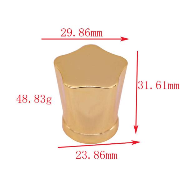 SGS Flower Zinc Alloy Perfume Cap Zamac Perfume Cover Metal Perfume Glass Bottle