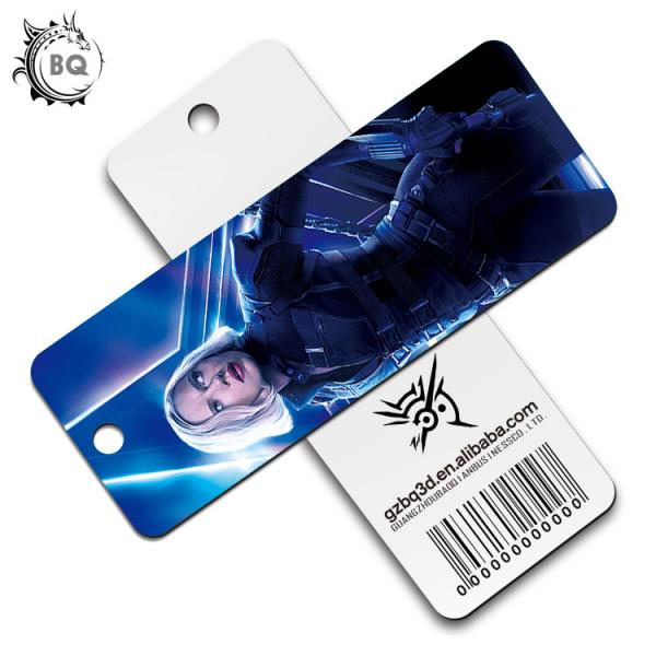 Eco-friendly Lenticular 3D Bookmarks PET Material With Tassel Customized