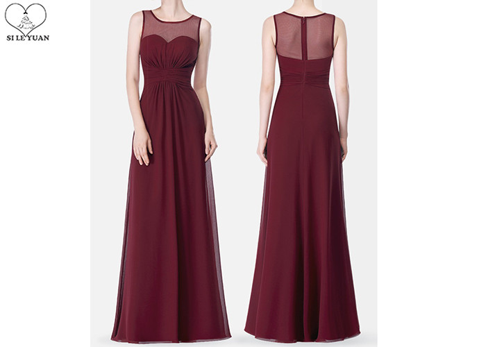 Unique Junior Bridesmaid Dresses / Perspective Tulle Pleating Chiffon Ball Gown