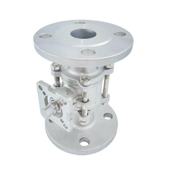 Pn16 SS304/SS316 Stainless Steel Three-Piece High Platform Flanged Ball Valve