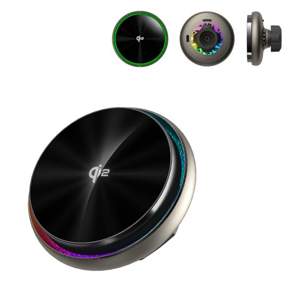 Starry Sky Magnetic Car Wireless Charging Holder Built-In Cooling Fan Fast Heat