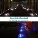 Energy-saving Solar Deck Light Aluminum PC Material White Color 20 Hours Working