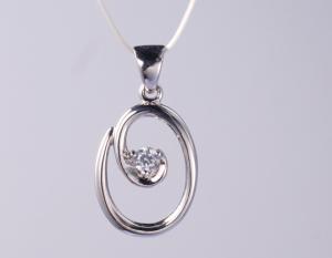 Wholesale Exquisite Teardrop Pear Shape Geometric 925 Sterling Silver Religious Pendant With Zircon Stones 925 Silver CZ Pendant from china suppliers
