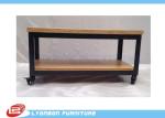 Custom Mobile Retail Display Tables / Desk Black Metal Display Table With