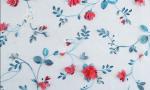 Red color Polyester 3D flower embroidered Lace fabric for bridal dress