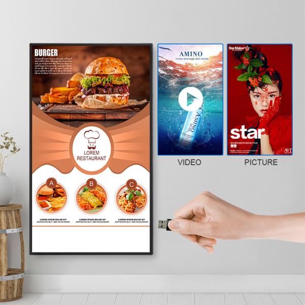 32 Inch 43 49 55 Inch Wall Screen Monitor , LED Digital Display Board For