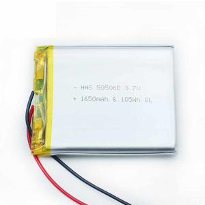 Wholesale 1C Discharge 3.7V 1650mAh Lipo Polymer Battery Pack PL505060 from china suppliers