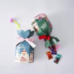 Wholesale Folding Candy Cake Christmas Gift Paper Box Packing With Ribbon