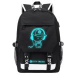 Wholesale custom fluorescent logo boys waterproof bookbag durable luminous