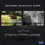 Hi-4K-F Night Vision Scope Hunting With IR Flashlight Spotting Scope