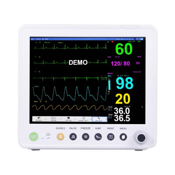 12 Inch Color Touch Screen Vet Medical Equipment ICU Multi Parameter Patient