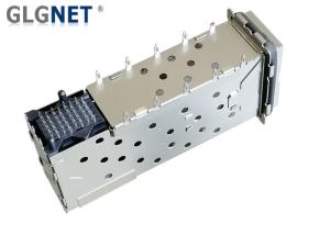 Wholesale 2 Ports Stacked SFP+ Cage Connector 2x1 Female Fiber PCB SFP Connector with EMI Gasket from china suppliers