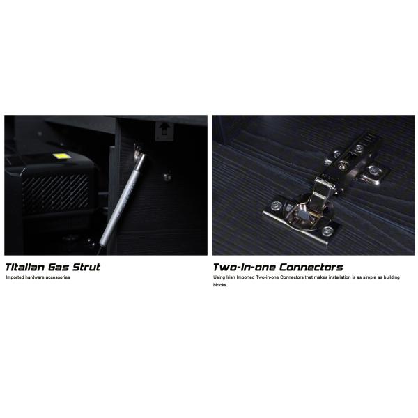 Wooden Color Telescopic Laser TV Cabinet Customized UST Cabinet For Floor Rising Projector Screen