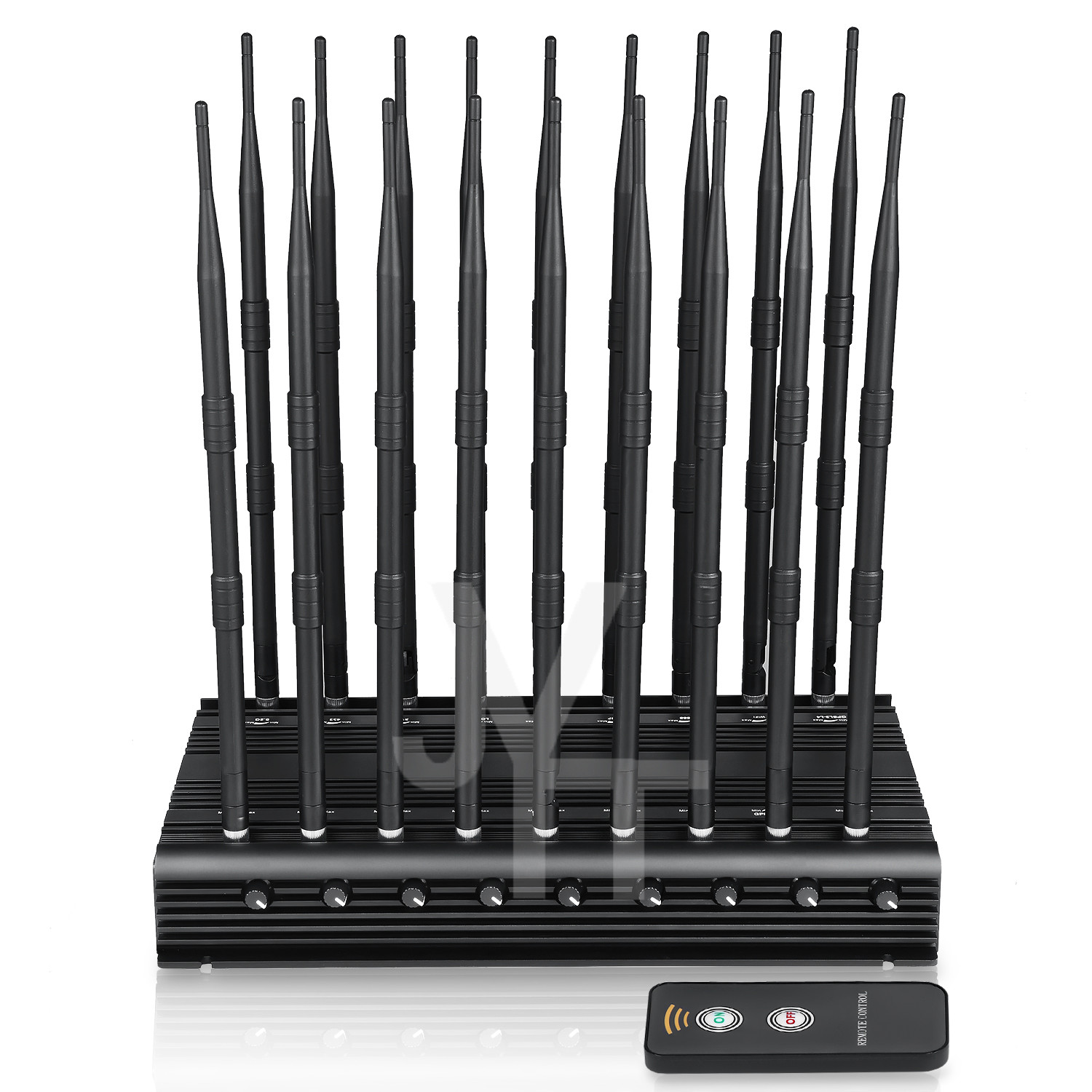 18 antennas signal jammer blocking all 2G 3G 4G 5G WIIFI GPS RF LOJACK signals with remote control.