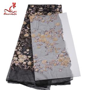 Wholesale Wholesale African French Black Flower Sequin Lace Fabric For Wedding Garment from china suppliers
