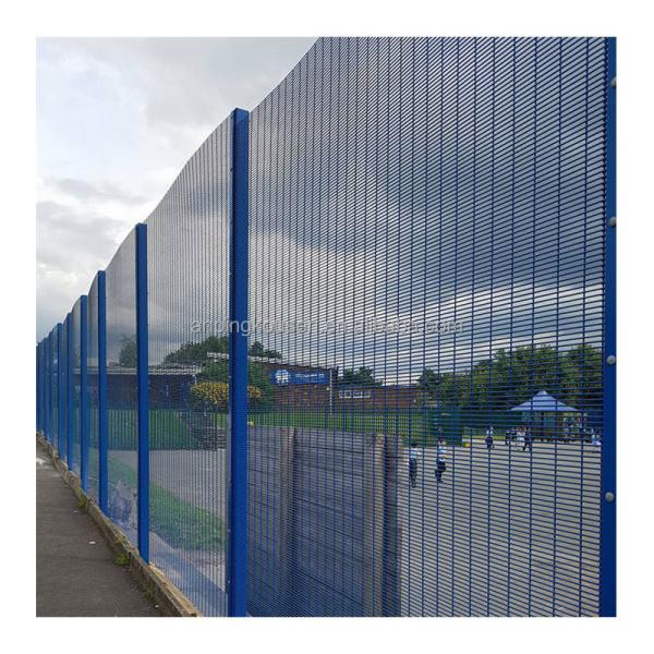 Galvanized PVC Coated Clear View 358 Fence Panels for Airport Railway Prison