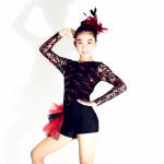 Adult Jazz Costumes Sequined Lace Long Sleeve Leotard Shorts With Side Suttles