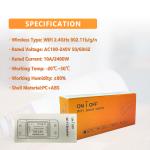 CE FCC 15A 300 Watt Tuya Smart Switch For Wifi Bulb White