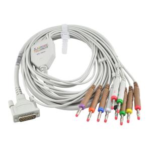 Wholesale Schiller 10 Lead Ecg Patient Cable EKG ECG Electrode Leadwire Cable from china suppliers