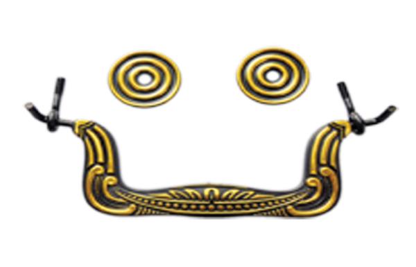 Plastic coffin handles with steel wire inside , gold color casket furniture