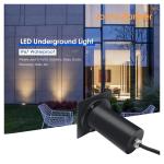 6W COB LED 85mm*85mm Black Aluminum Housing Square Shape Underground Buried LED