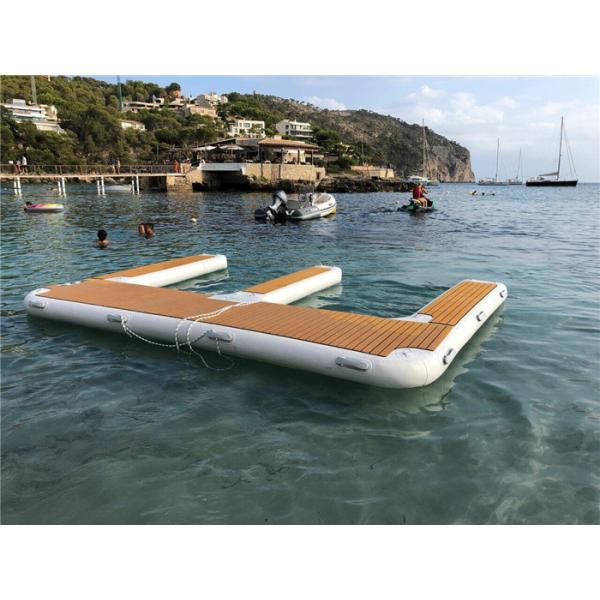 E Shape Drop Stitch Wood Grain Inflatable Floating Platform