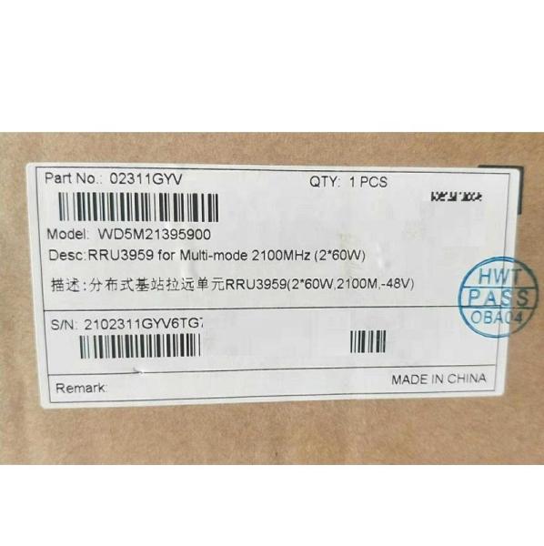 Huawei RRU3959-2100M 02311GYV WD5M21395900 02311MYP WD5M21395902 2*60W -48V DC