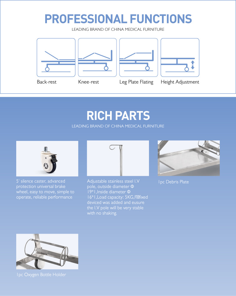 Hospital Furniture Simple Medical Transport Trolley