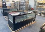 Horizontal Large Window Commercial Island Freezer Automatic Defrost