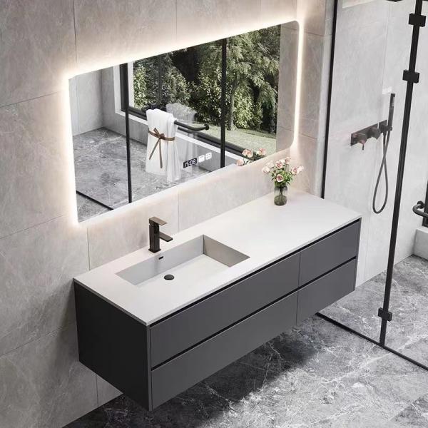 Hotel Wall Mounted Bathroom Cabinet Modern Bathroom Mirrored Cabinet With LED