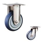 Soft TPR Wheel Threaded Stem 4 Inch Medium Duty 304SS Medical Hospital Bed