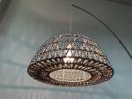 Woolen Yarn String Lamp Shade Bowl Shaped Woven Vintage Hanging
