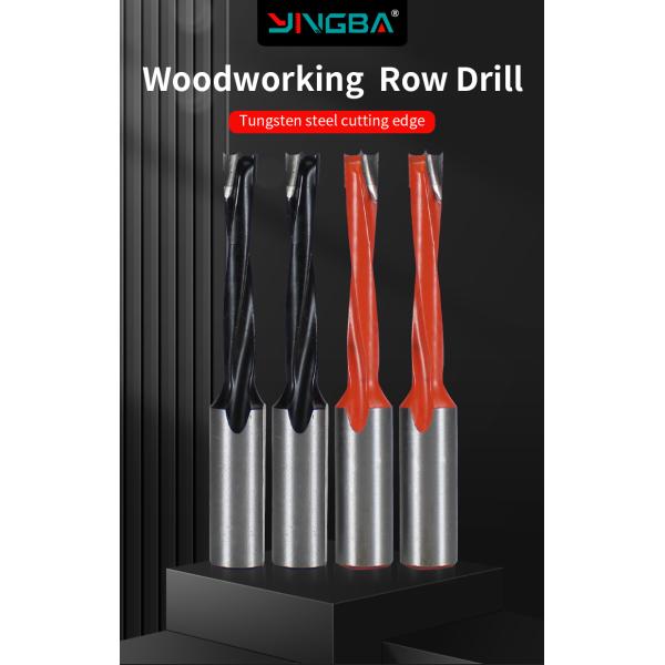 YINGBA CNC Tungsten Carbide Tips 2F Row Drill Woodworking Drilling Bits Woodworking Router Bits Woodworking Tools Drill Bits