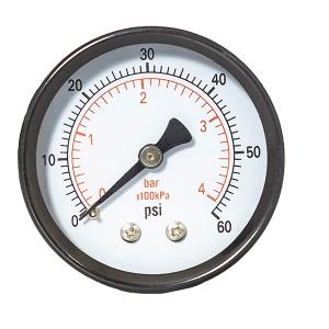 Wholesale 2in 50MM 60 Psi General Pressure Gauges Back Mount Gauge 1/4 BSP from china suppliers
