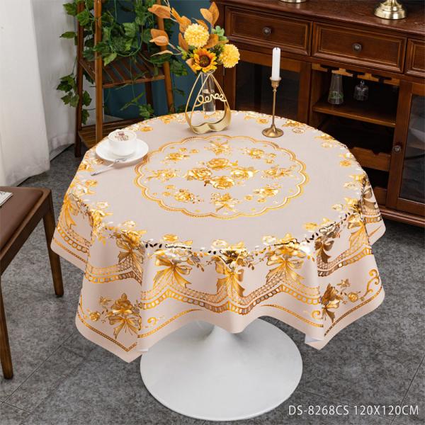 Tablecover Tablecloth 12-Pack Polyester Elastic Edged Backed Fitted PVC Print