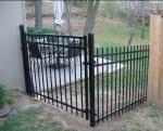 Powder Coating Black Steel Fence Black Security Fence For Schools / Factories