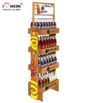 Your Logo Wine Display Stand Metal Drinks Or Wine Retail Bottle Store Display