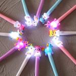 4pcs Set Heat Sensitive Erasable Ink Plastic Gel Light Pen for Trending Cartoon