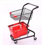 Steel New Supermarket Shopping Cart With Grocery Load Of 100kg