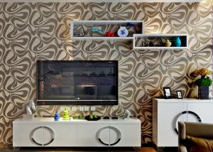 Wholesale Champagne Foam Contemporary Cheapest Home Wallpaper Geometric Pattern for Interior Decor from china suppliers