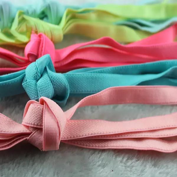 Braided 10mm Nylon Webbing Spandex Bra Elastic Band Blue Green Pink